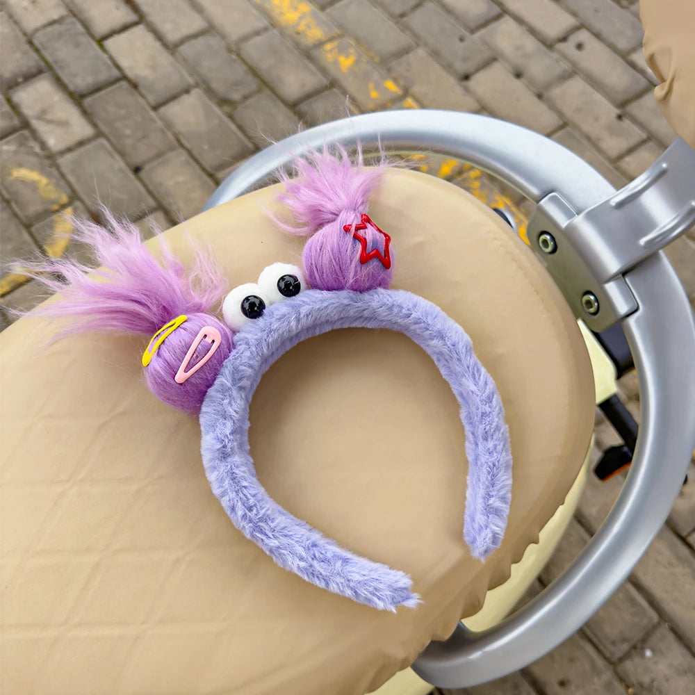 Plush Ugly Doll Hairband Women Creative Funny Headband Cute Wash Face Hoop Winter Hair Accessories Soft Fluffy Comfortable Hair Band For Daily Makeup Skincare And Cold Weather Stylish Novelty Hair Accessory hair bands for wom