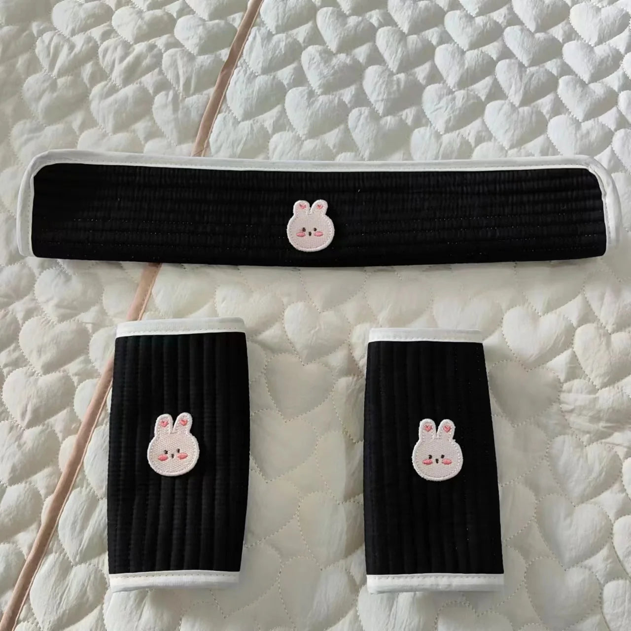 3pcs Baby Stroller Front Armrest Protective Cover Cotton Trolley Towel Children's Drool Towel Kids Seat Bib Stroller Accessories