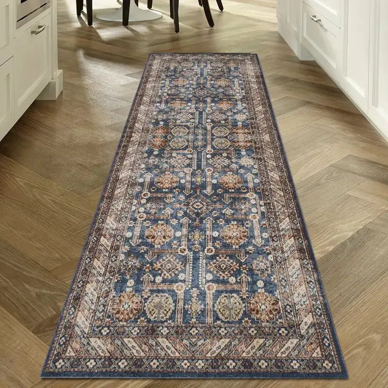 Bohemian Corridor Carpet Geometric Pattern Crystal Velvet Floor Mat Entrance Kitchen Staircase Long Rug Home Decoration