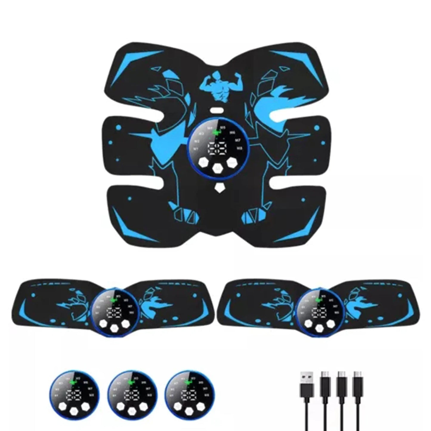 ABS Stimulator Electric ABS Muscle Stimulator Fitness Abdominal Rechargeable Wireless Muscle Toner 8 Modes 29 Levels Intensitys