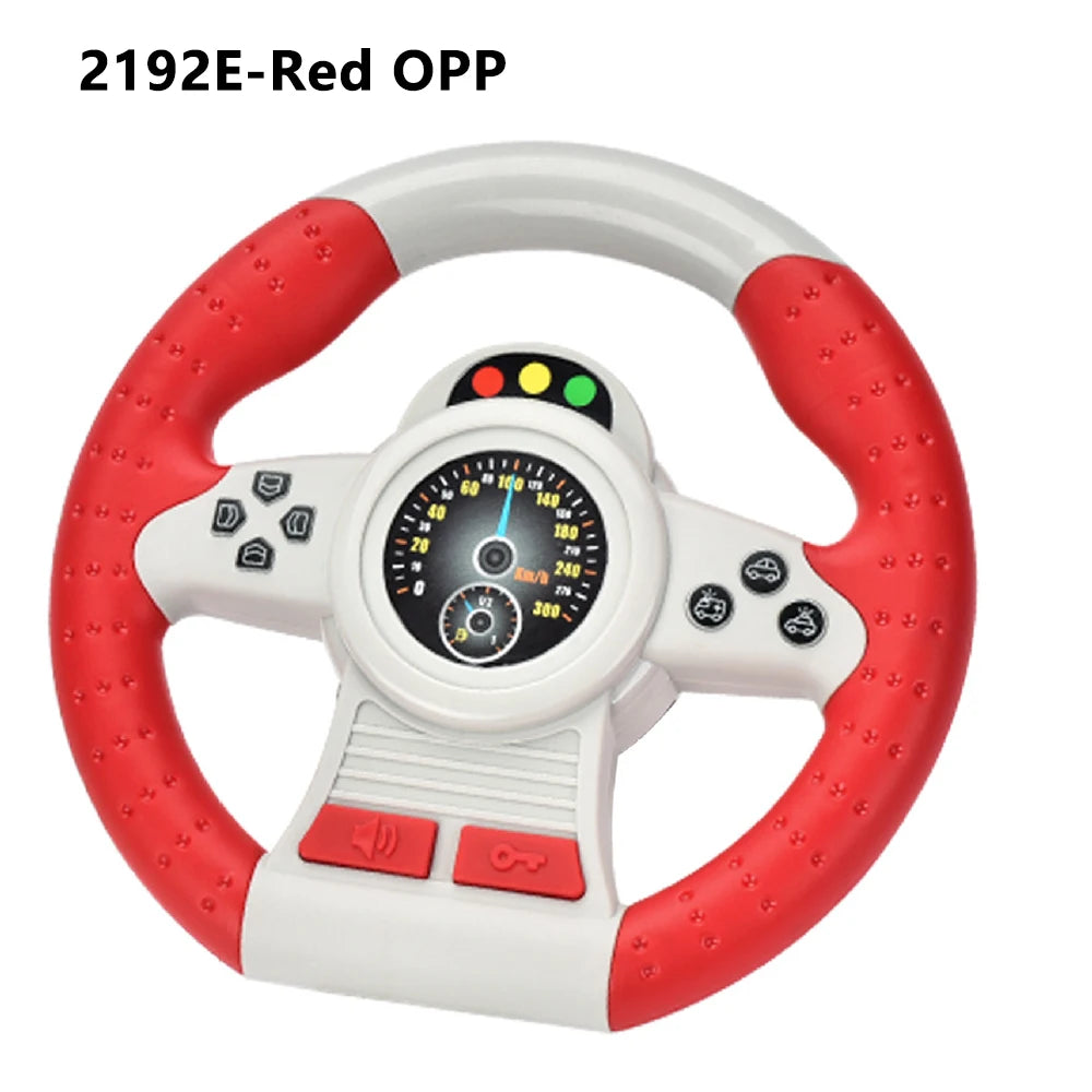 Electric Simulation Steering Wheel Toy With Light And Sound Educational Children Co-Pilot Children'S Car Toy Vocal Toy Gift