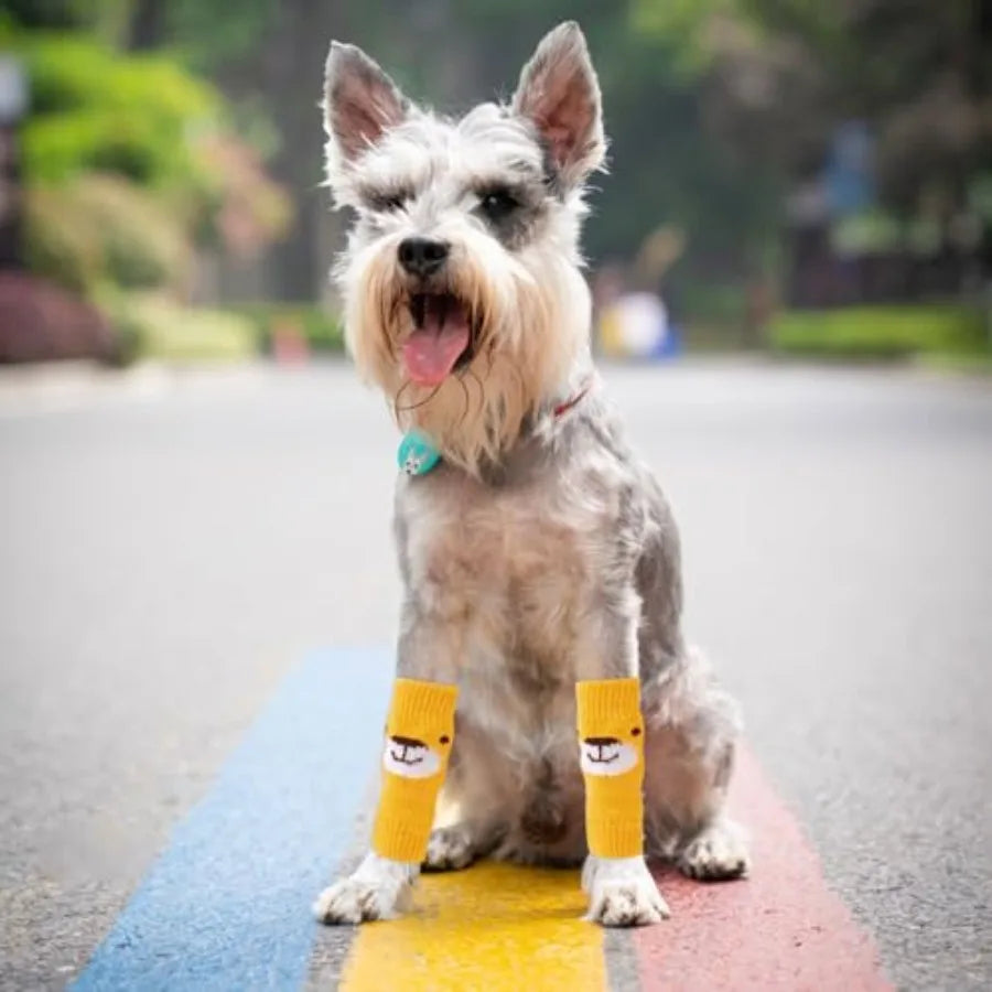 Pet Dog Elbow Protector with Elastic Knitted Warm Dog Hock Covers -, 8-13 lbs
