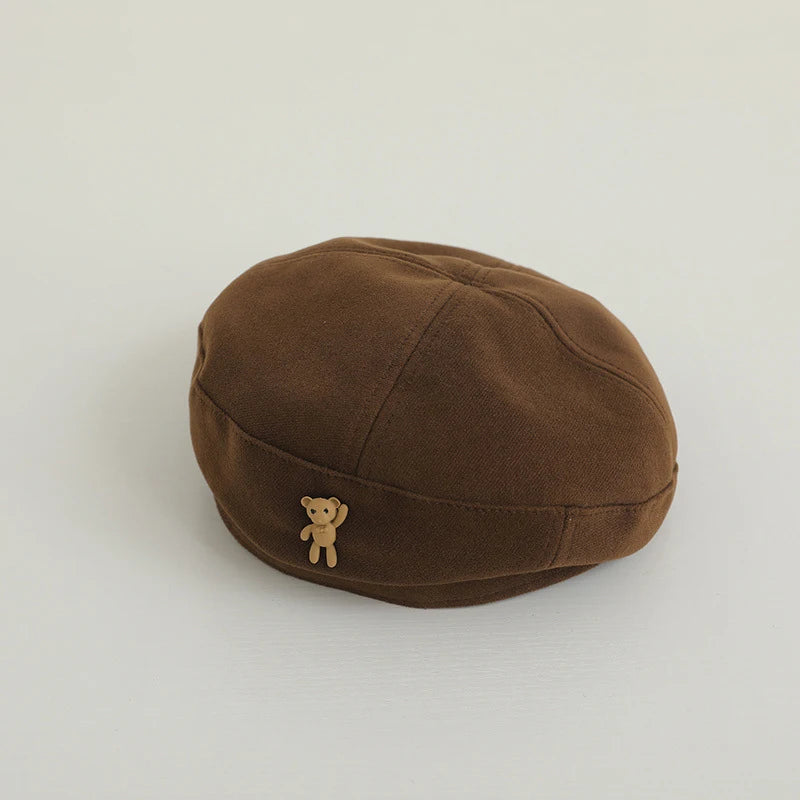 Kids Beret Hats Fashion Retro Boy Girl Autumn Winter Warm Caps Beanies Korean Children Artist Painter Caps 4-10Y