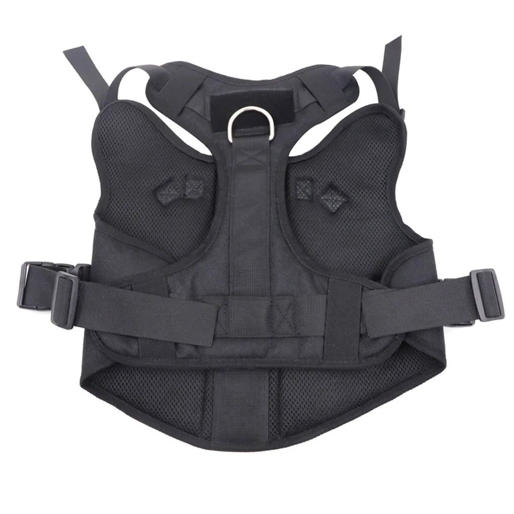 Medium and large dog tactical vest nylon water-repellent tactical training wolf dog harness explosion-proof