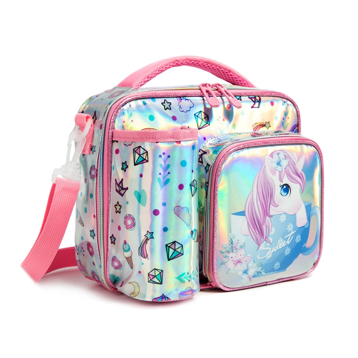 Cute Animal Kids Lunch Box Meal Bag Washable Lunch Bag Reusable Leakproof Bag for School Nursery It's Beautiful for Girls