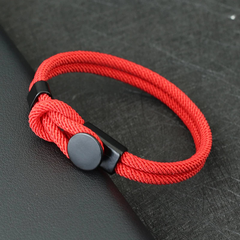 Noter Fashion Rope Bracelet Men Grade A 4mm Lucky Cord Chain Braslet Bangle Perfect Gift For Him Leisure Versatile Accessories
