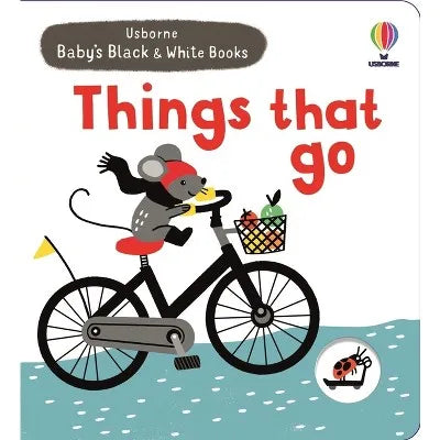 Children's Activity Book - Baby's Black and White Books Things That Go, Board Book, 10 Pages, for Ages 2 to 5