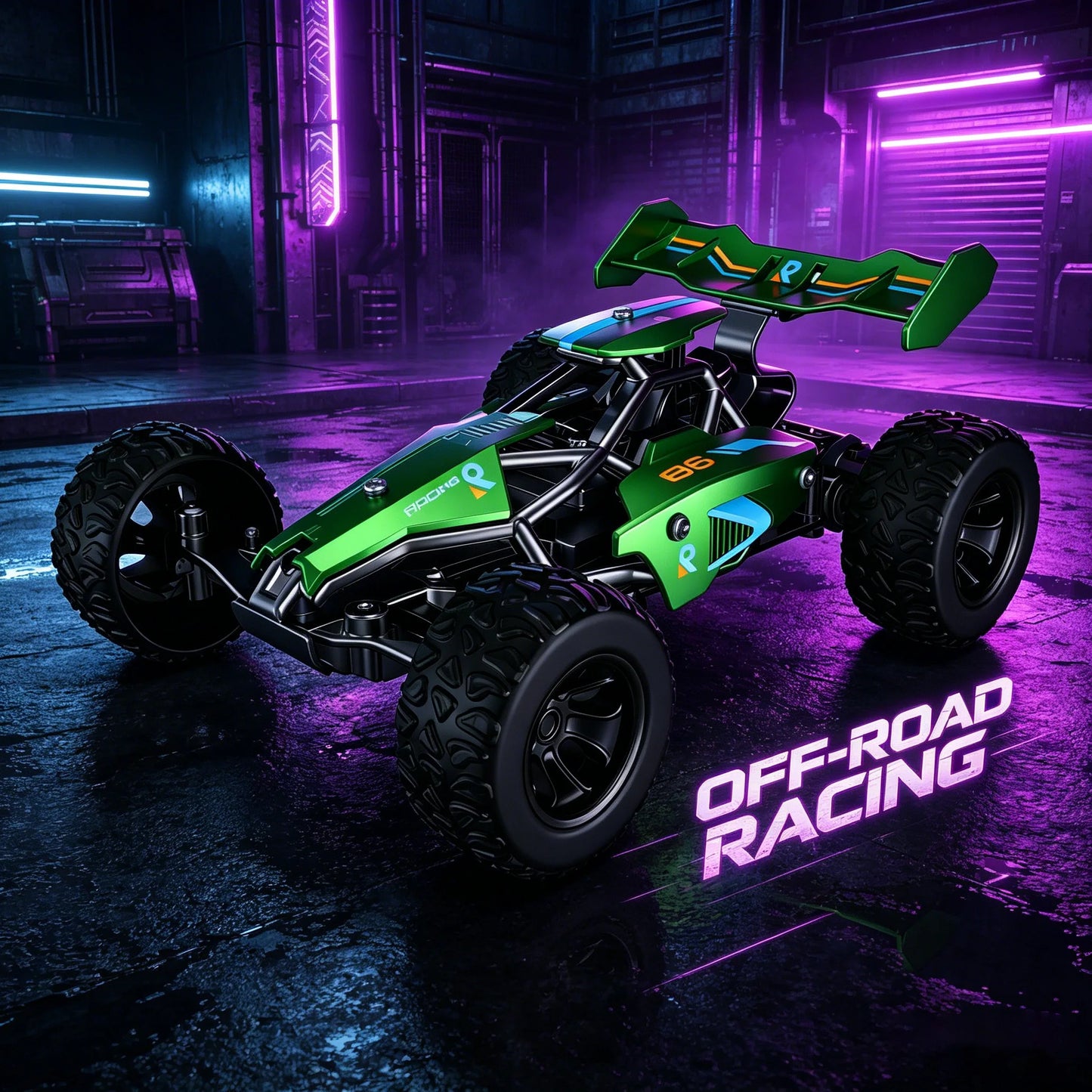 2.4G High-Speed RC Off-Road Buggy, All-Terrain 4WD Climbing Racing Truck with Big Tires, Remote Control Toy Gift for Boys& Kids