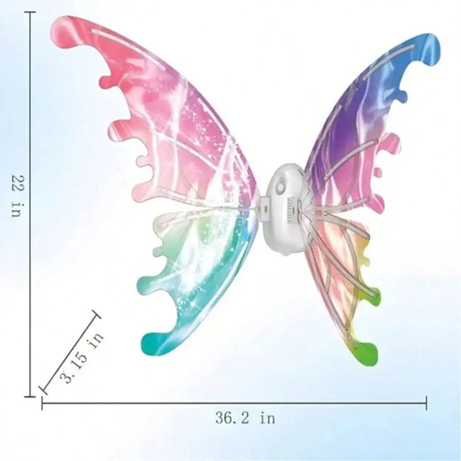 Electric Fairy Wings, Light Up Butterfly Wings for Girls, Glowing Moving Fairy Wings, Halloween Party Cosplay Costume