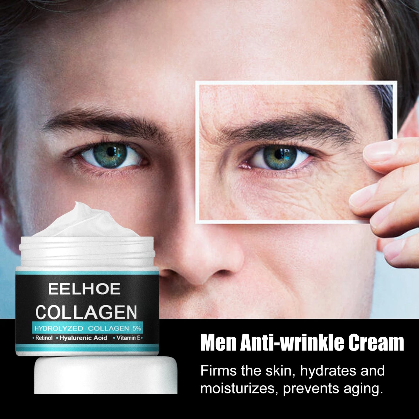EELHOE Men Face Cream Gentle Moisturizing Reduce Dryness Firming Remove Wrinkles Prevent Aging Enhance Elasticity Men Face Cream