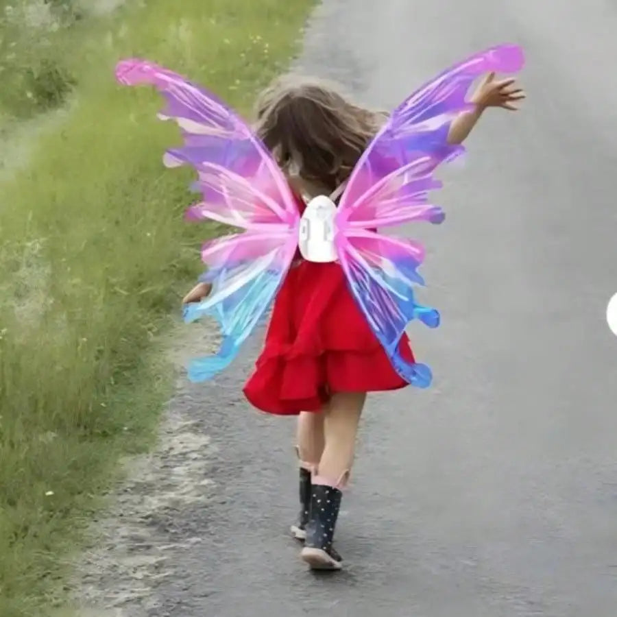 Electric Fairy Wings, Light Up Butterfly Wings for Girls, Glowing Moving Fairy Wings, Halloween Party Cosplay Costume