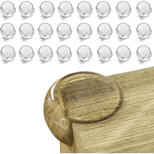 Transparent Table Corner Protectors for Baby Proofing, 24 Pack Soft Safety Edge Guards for Wood Metal Glass Marble, Strong Shock-Absorbent Bumpers, Won't Turn Yellow, Easy Installation, Keep Your Little Explorer Safe