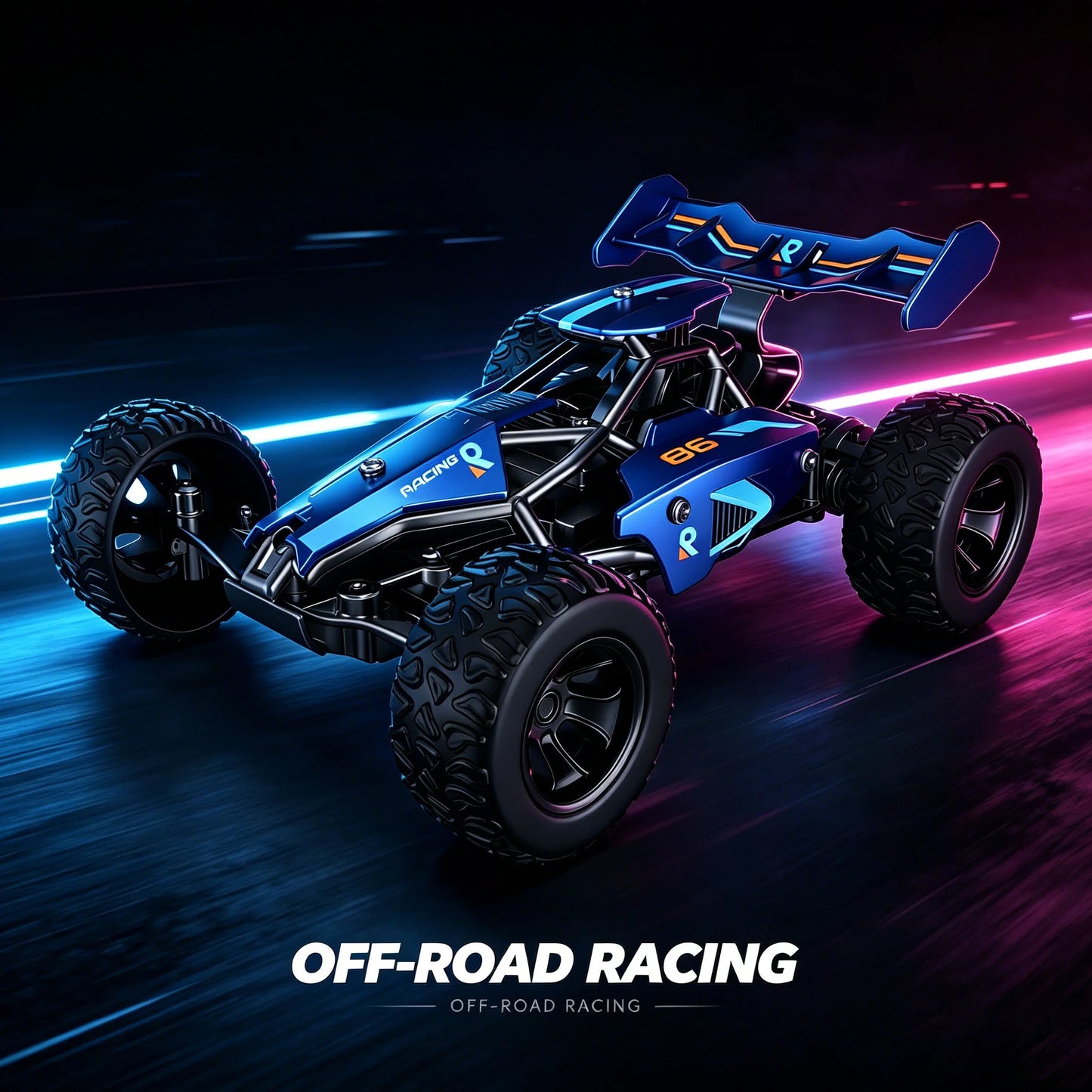 2.4G High-Speed RC Off-Road Buggy, All-Terrain 4WD Climbing Racing Truck with Big Tires, Remote Control Toy Gift for Boys& Kids