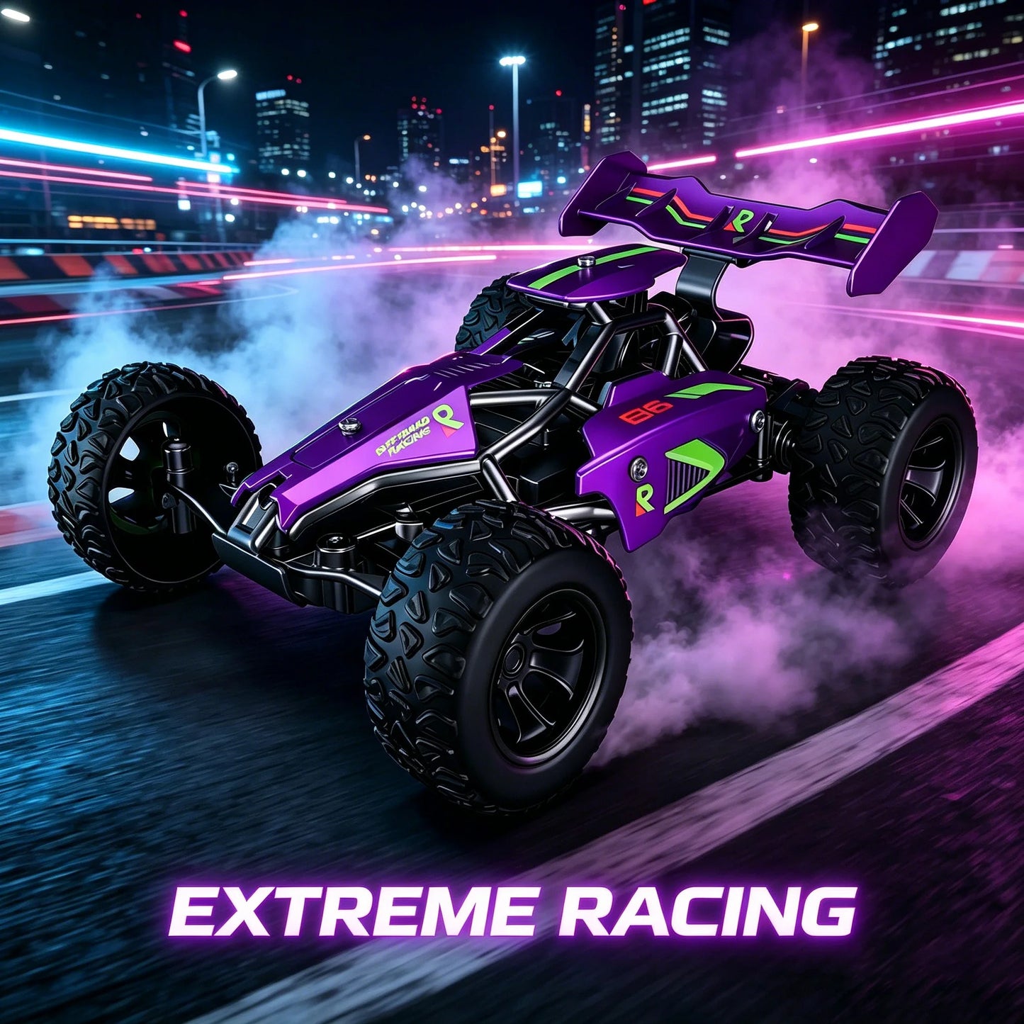 2.4G High-Speed RC Off-Road Buggy, All-Terrain 4WD Climbing Racing Truck with Big Tires, Remote Control Toy Gift for Boys& Kids