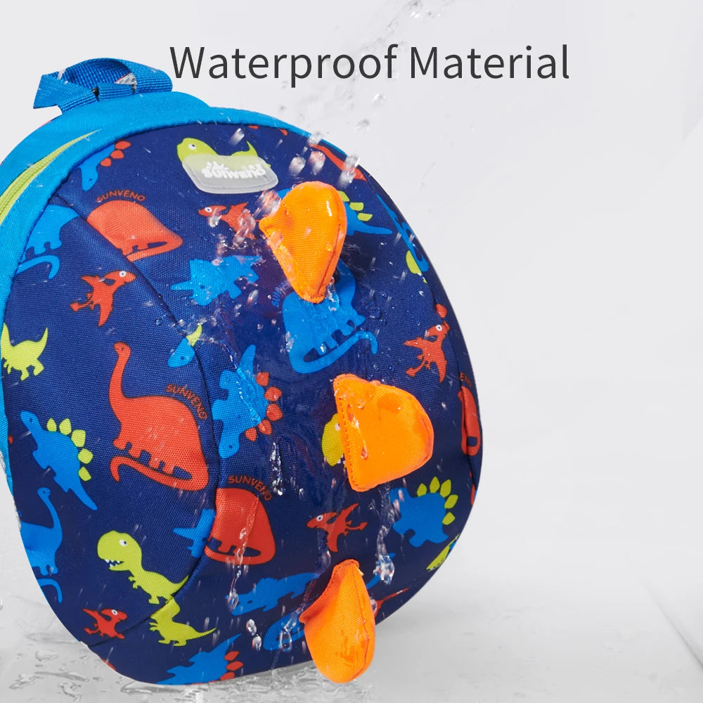 Sunveno Children's Backpack Bag for Boys Girls Toddler Preschool Kids Lunch Bag – Safety Harness Leash,Dinosaur, Lightweight