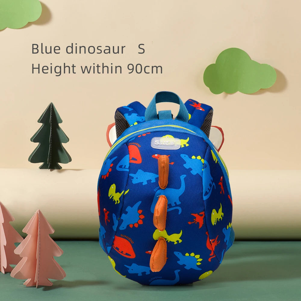 Sunveno Children's Backpack Bag for Boys Girls Toddler Preschool Kids Lunch Bag – Safety Harness Leash,Dinosaur, Lightweight
