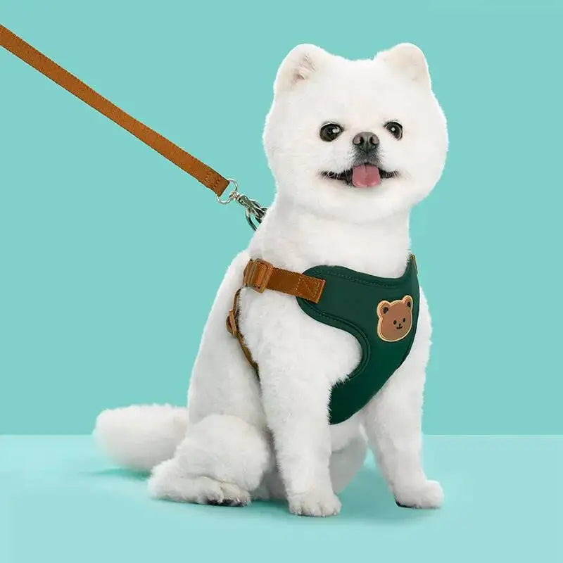 Lead Leash Set For Small Medium Cat Vest Chest Strap Puppy Chihuahua Breathable Harness Dog Walking Pet Supplies