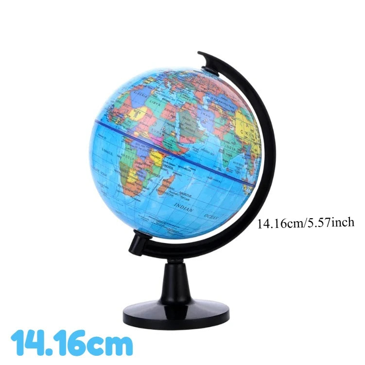 1pc Educational Globe for Teaching, HD English World Map with 360° Rotation, Standard Desktop Geography Learning Tool