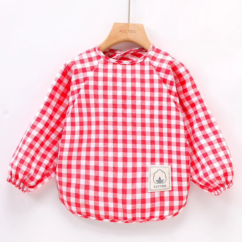 Baby Eating Bib Waterproof Sleeveless Apron Food Overalls Handmade Clay Painting Workwear for Girls Boys Stuff Burp Cloths