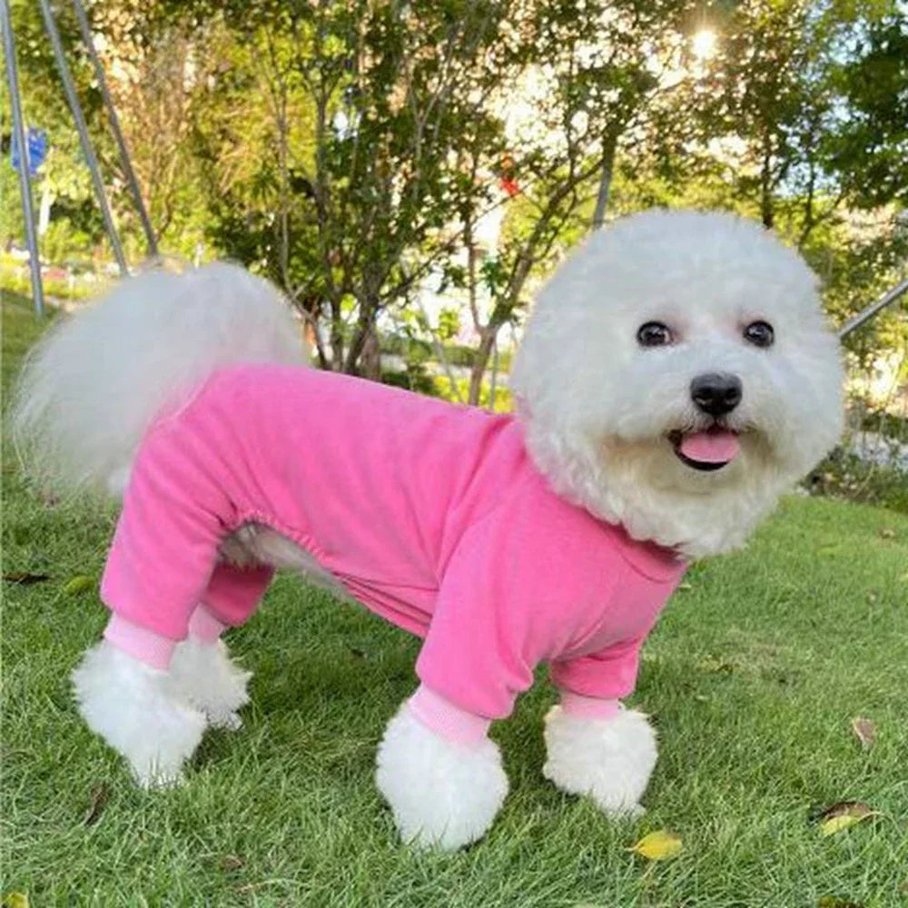 Winter Fleece Dog Pajamas Pet Clothes For Small Medium Dogs Cat Pyjama Puppy Jumpsuit for Dogs Sleepingwear Warm Clothing Coat