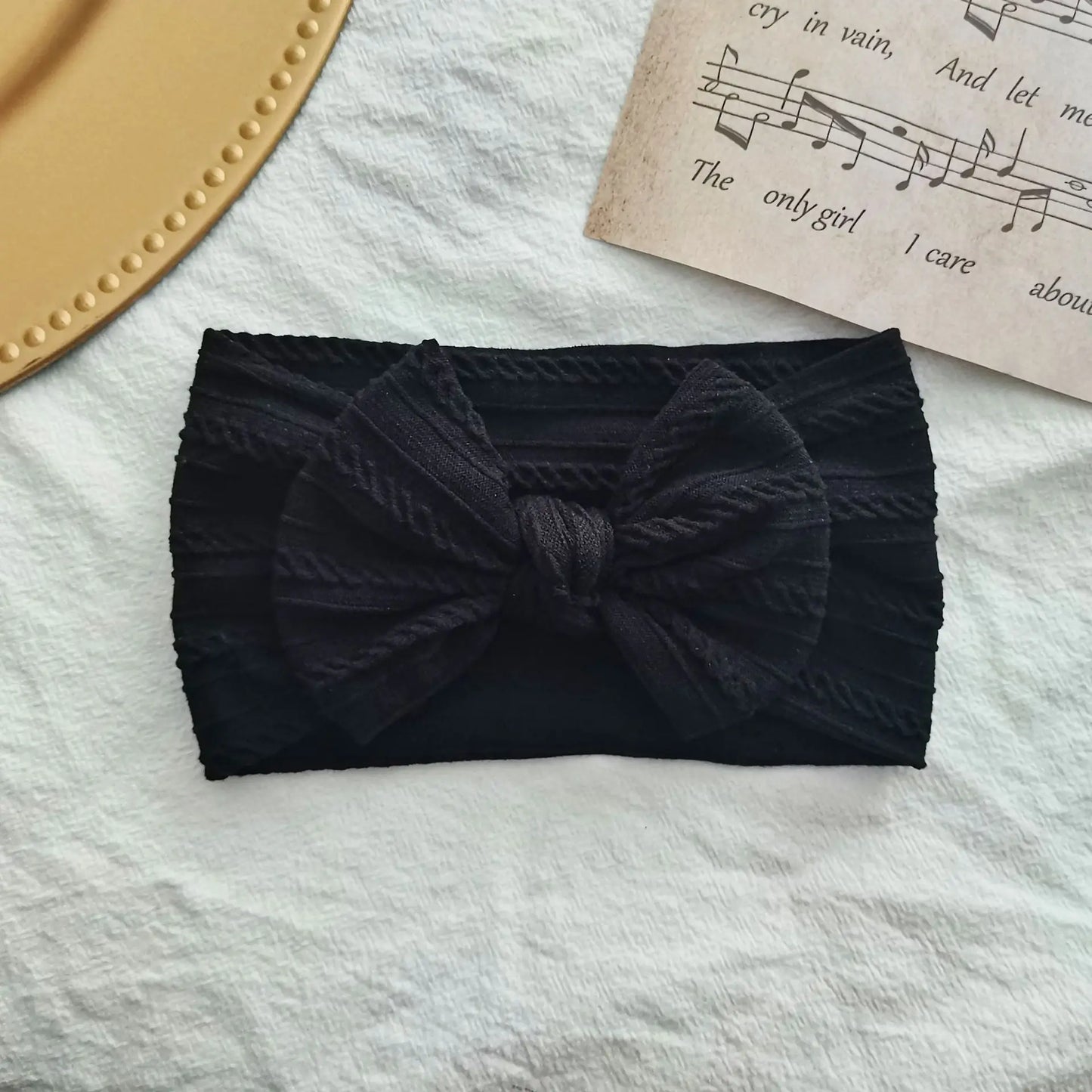 1/3Pcs Solid Color Baby Headband Bow Children Hair Band Elastic Nylon Newborn Soft Turban Headwrap Kid Hair Accessories
