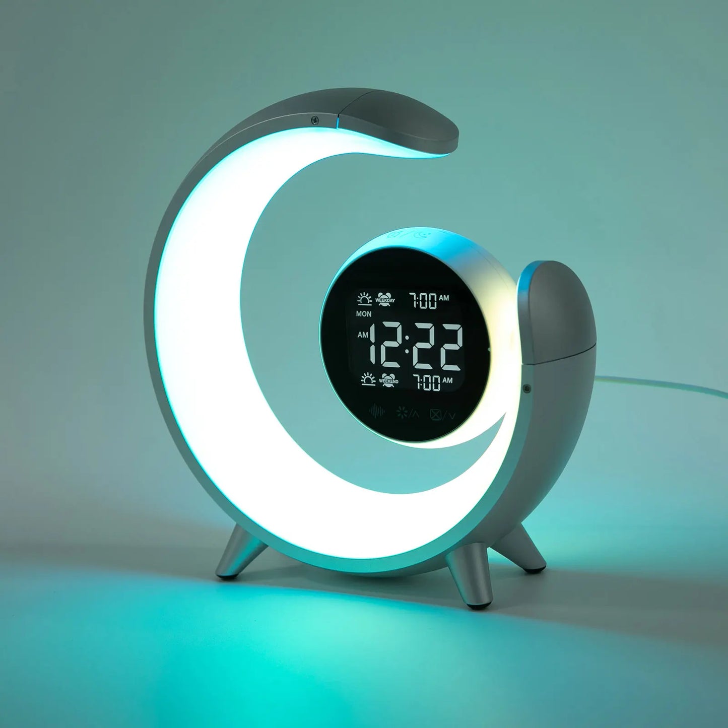 Intelligent Table Lamp 22*6.5*22.5cm Home Office Study Bedside Night Light 360° Immersive Sound for Bedrooms/Lounges/Game Rooms