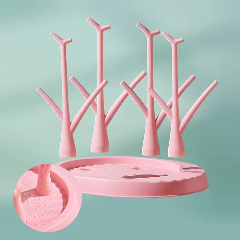 Baby Bottle Stand, Cleaning and Drying Rack, Detachable Baby Bottle Drying Rack, Storage Rack, Tree-shaped Rack, Baby Bottle Accessories