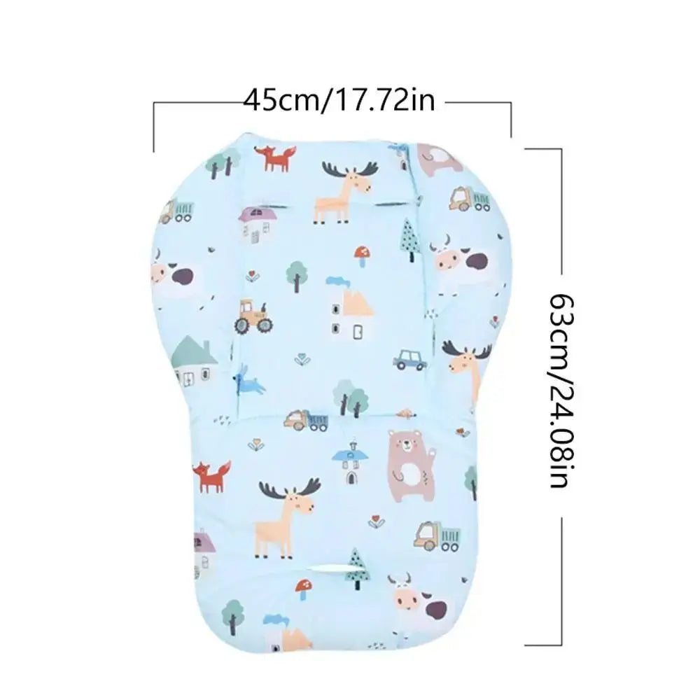 Baby Stroller Seat Cushion Pattern Stroller Accessories Cotton Seat Pad for All Seasons Carriages Pram Buggy Car General Mat