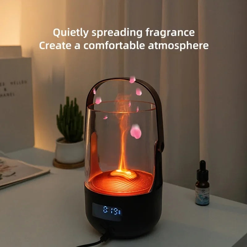 USB-Powered Fireplace Flame Humidifier & Aromatherapy Diffuser  No Batteries Required