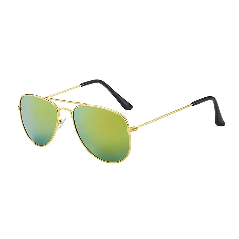 New vintage Sunglasses new fashion baby kids boy girl Pilot sunglasses metal frame goggles glasses for kids children