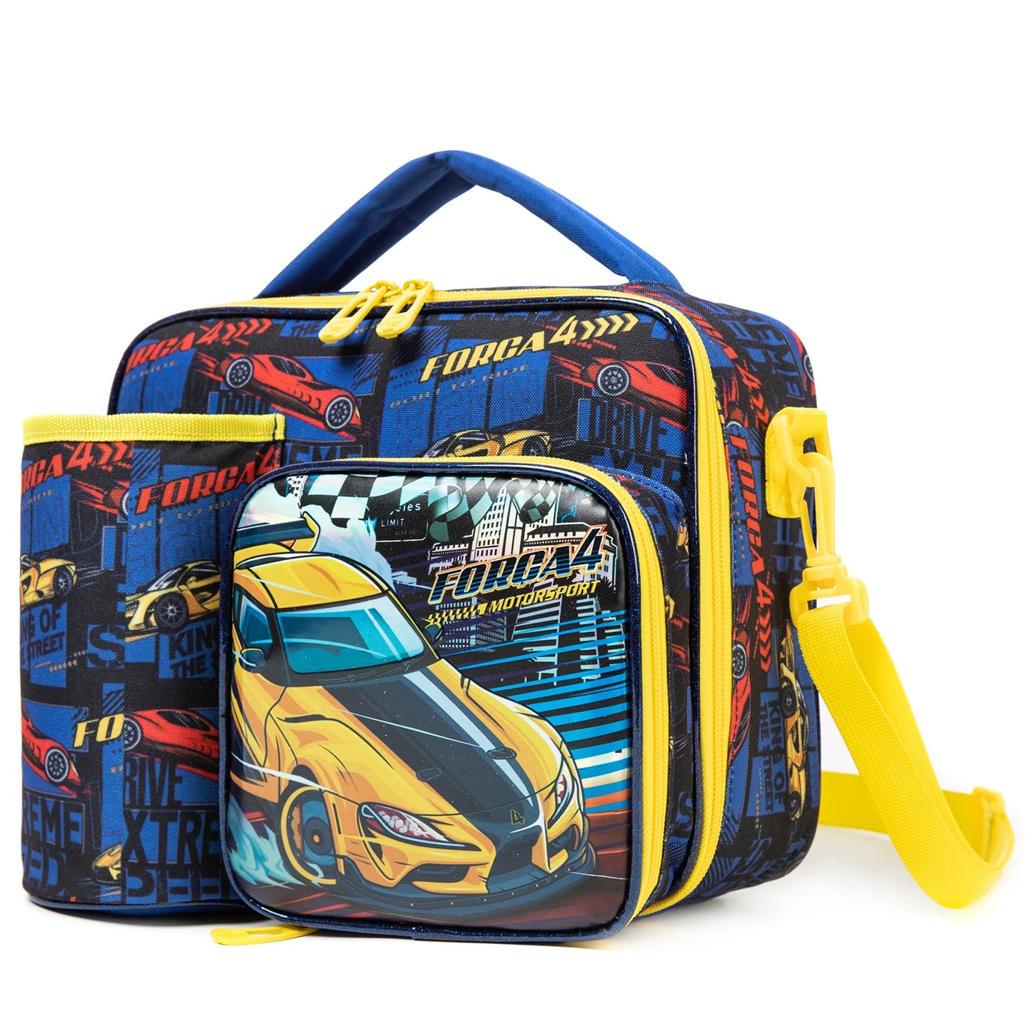 MYHSBYO Primary School Lunch Bags for Boys Complete Kit Handbags for Boys Lunch Box with Bottle Pockets Lunch Accessories for Kids