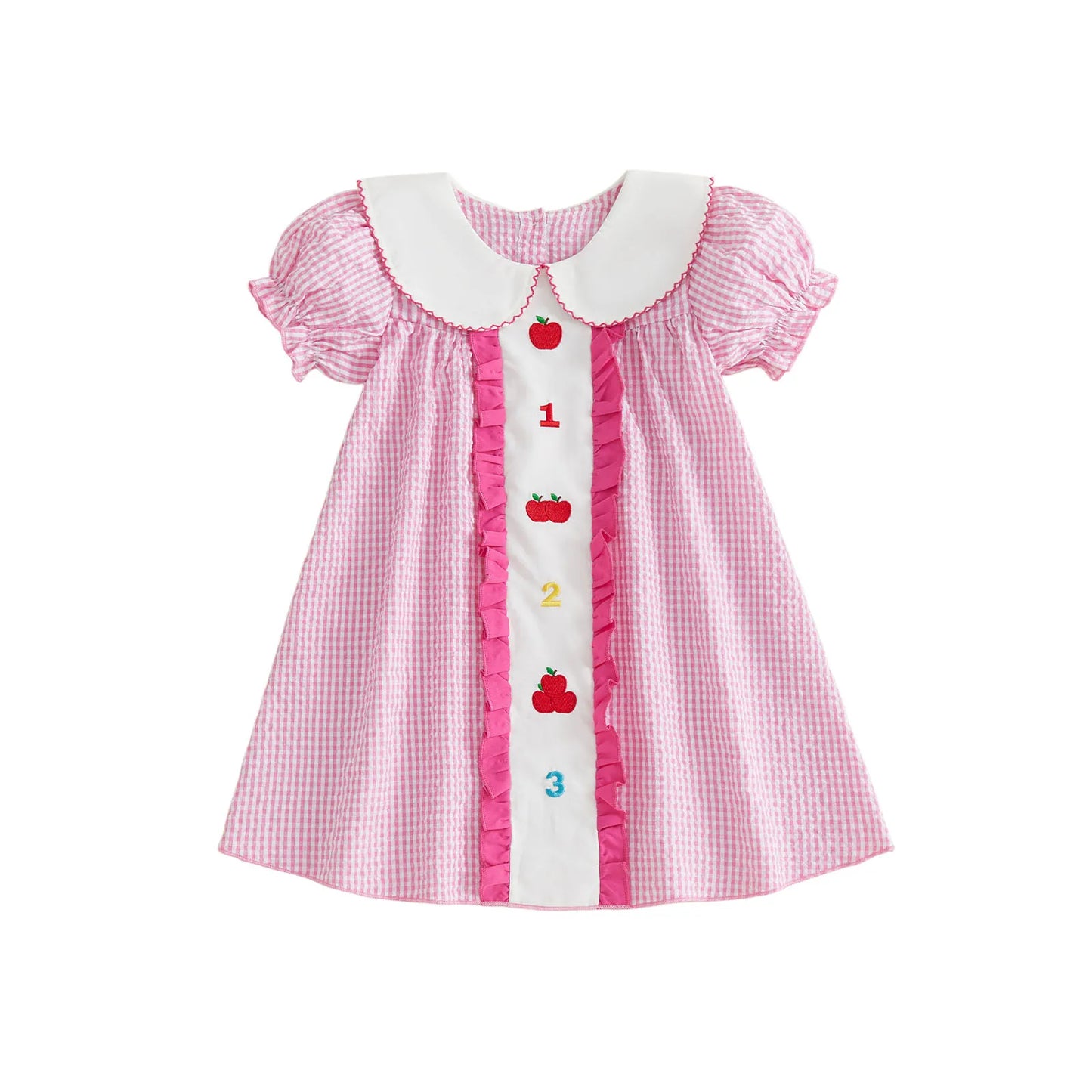 Doll Collar Short Girl Back To To School Summer Back-To Dress Doll Collar Girl Back Back New Girl Back To