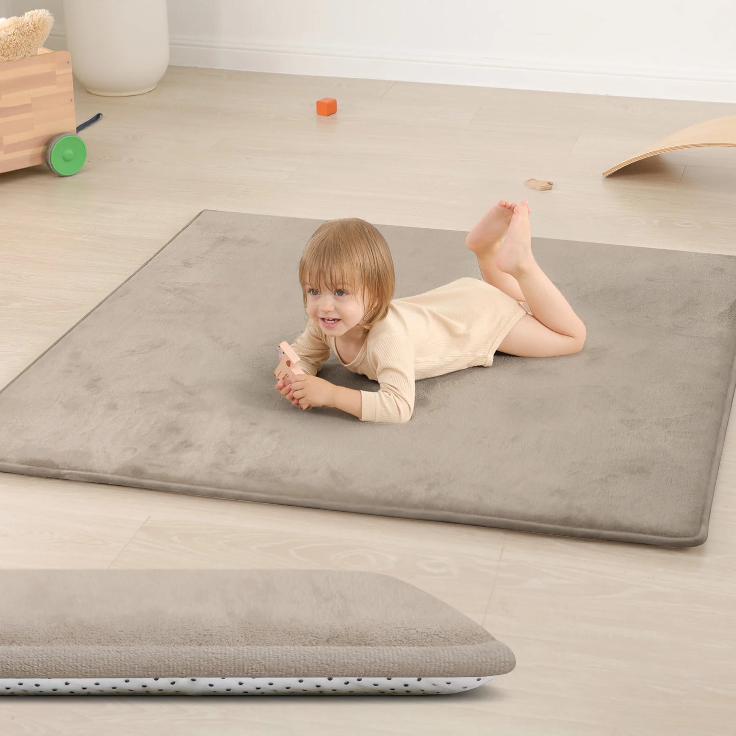 2cm Large Solid Casual Non-slip Carpet Living Room Thick Foam Baby Play Mat Soft for Kids Coral Velvet Rug Yoga Mats
