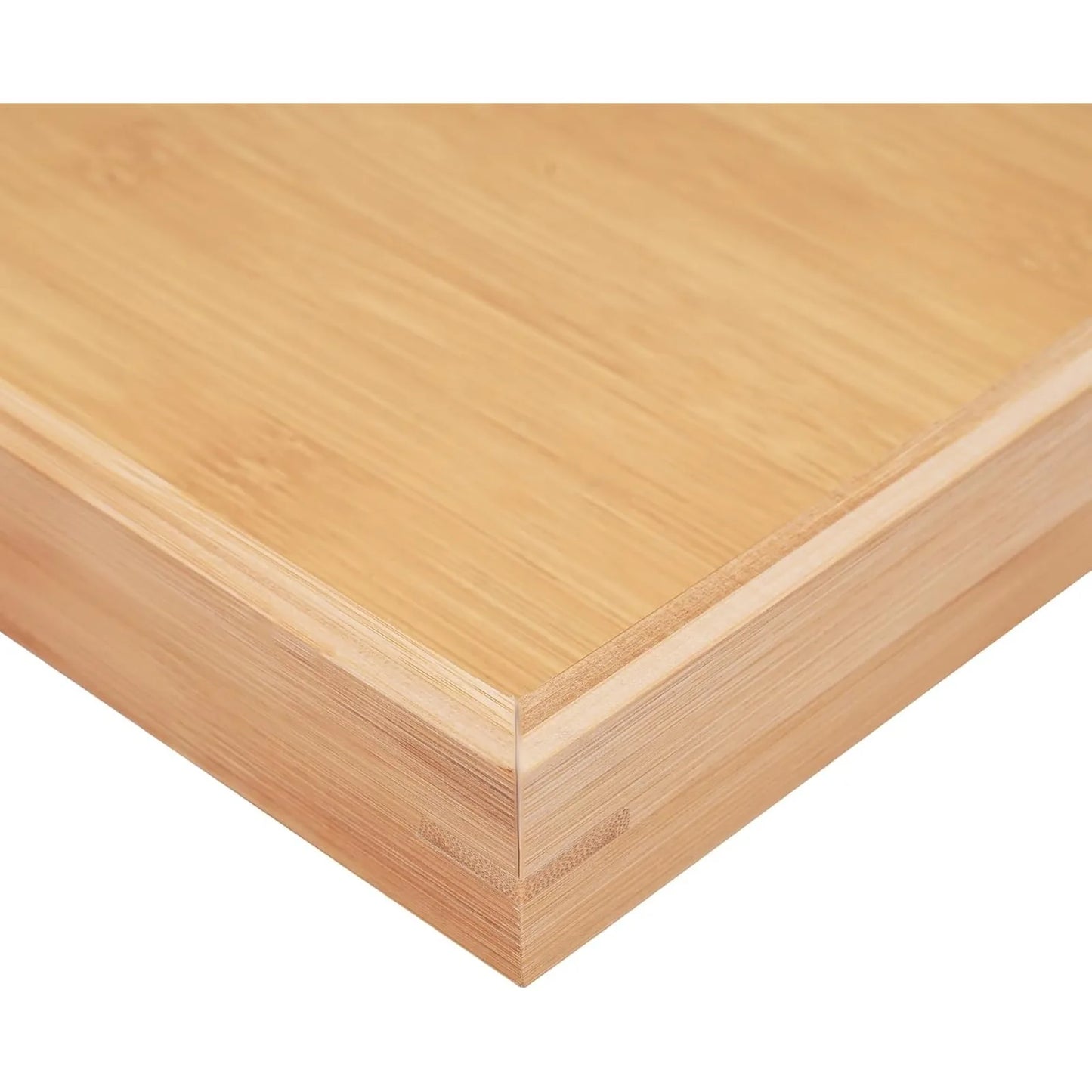 4 Pack Bamboo Serving Trays With Handles Rectangular Wooden Platters Multi-purpose Breakfast Tea Snack Tray For Kitchen Living Room Indoor Outdoor Use