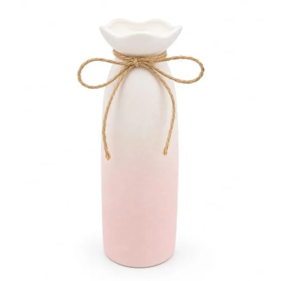 Gradient Ceramic Bow Vase, Flower Vases Minimalism Style for Modern Home Decor, Decorative Vase for Living Room, Coffee Table