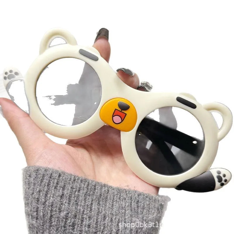 Cute Red Panda Sunglasses New Children UV Protective Travel Glasses for Outdoor Fun