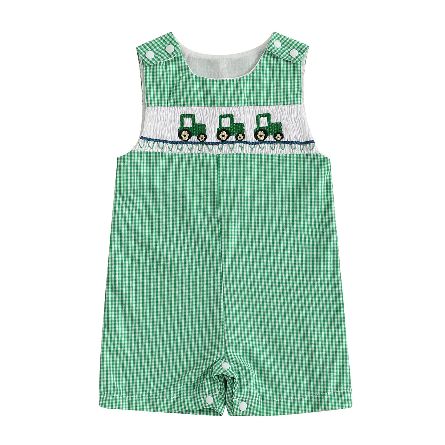 New Baby Boy Romper Cute Embroidered Sleeveless Buttons Short Jumpsuits 2026 Summer Toddler Overalls 0-18M