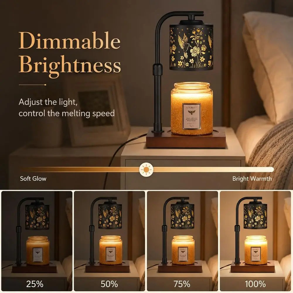 Candle Warmer Lamp Adjustable Height Dimmable Home Decor Electric Candle Warmer Jar Candles Birthday Gifts Women Mom