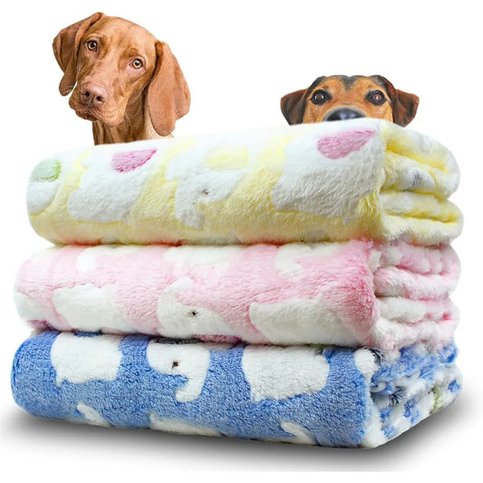 3Pack Washable Dog Blankets for Medium to Large Dogs Soft Fuzzy Pet Throw Cover 41 x 31 Ideal for Kennel Crate Beds Indoor Outd