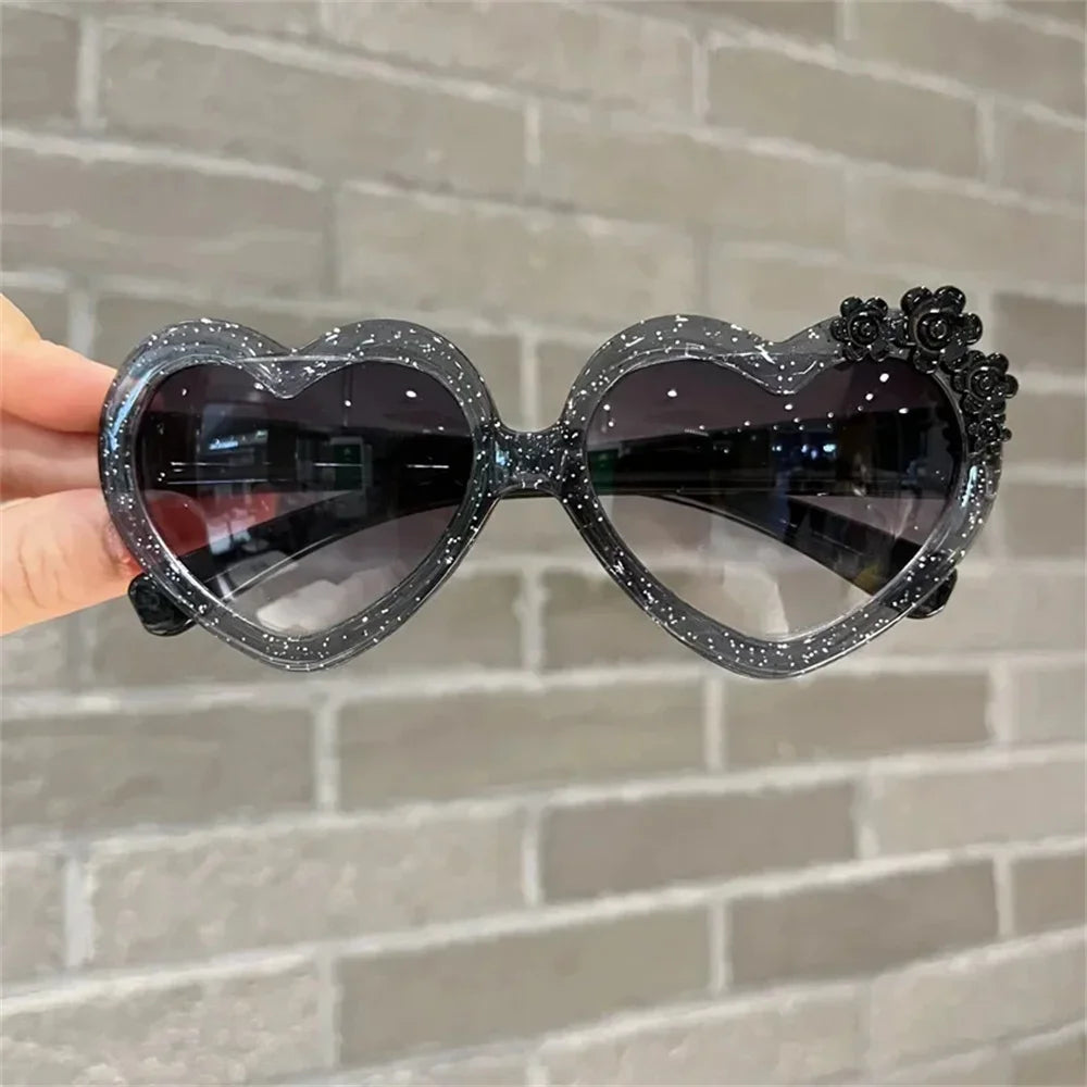 Children Cute Cartoon Flower Sunglasses Girls Boys Outdoor Sun Protection Goggles Vintage Classic Kids Eyewear KLASSNUM UV Block