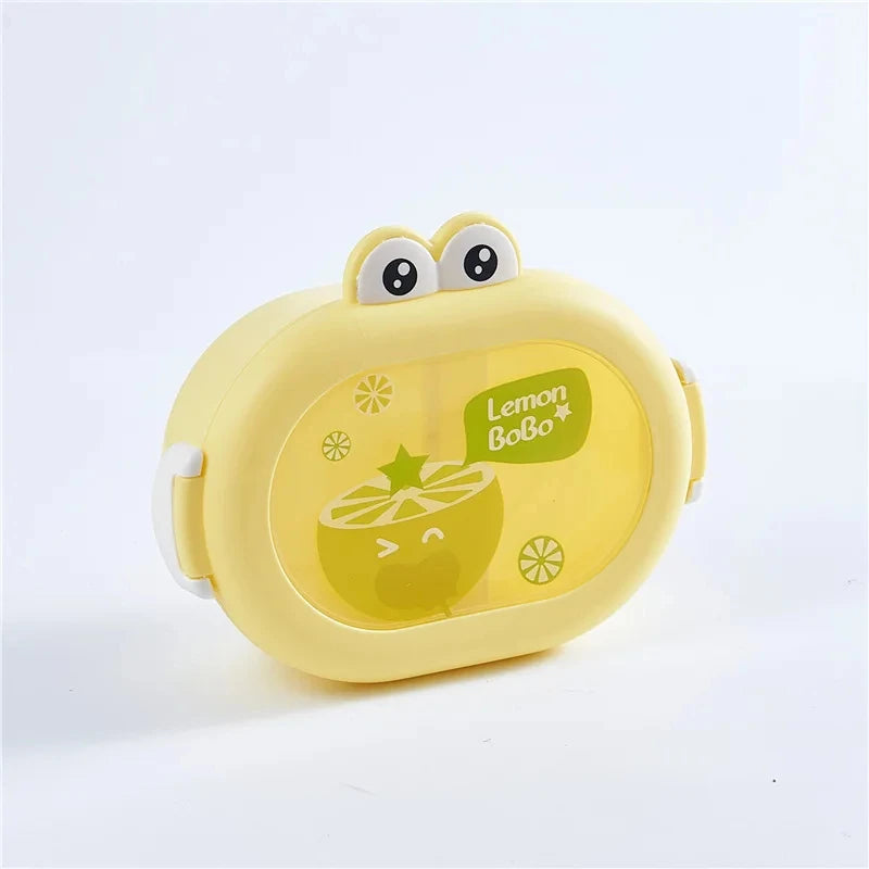 Cartoon Bento Lunch Box for Kids, Leakproof Lunch Fruit Container for Girls, Boys, Toddlers with 2-3 Compartments,Microwave Safe