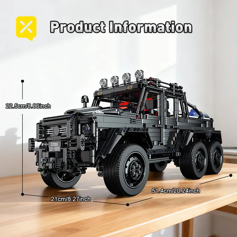 KAVOWORLD 3 Colors DIY Outdoor Off-Road Racing Truck Blacks Kits 1:8 Building Technical Pickup Car Bricks Toys For Family Party