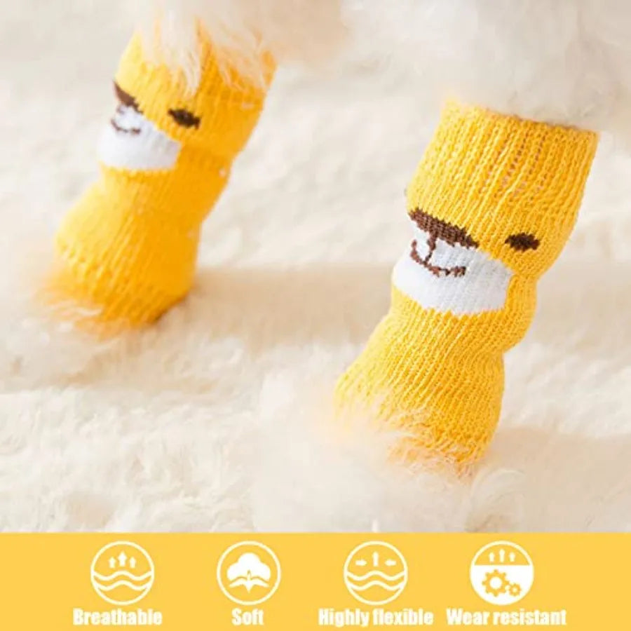 Pet Dog Elbow Protector with Elastic Knitted Warm Dog Hock Covers -, 8-13 lbs
