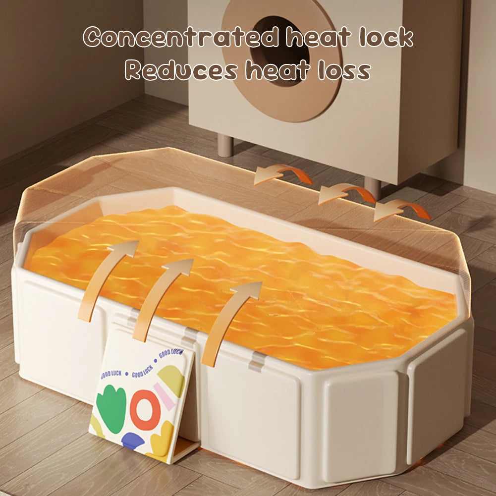 Indoor Baby Bath Tub Foldable Baby Thickened Bathing Bucket Large Extended Bathing Basin For Children Infant Use Shower Basin