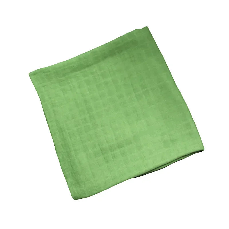 Baby Swaddle Bamboo Cotton Blanket Wrap Gauze Feeding Scraf Burp Cloths Bath Towel Baby Swaddle Small Size Solid Color BabyStuff