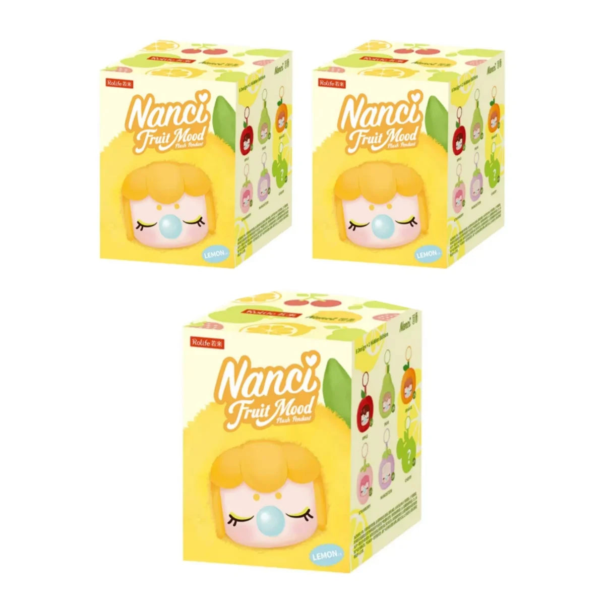 Rolife Plush Blind Box Nanci's Fruit Mood Action Figure Collectible Plush Doll Toys Surprise Box Gift for Kids Friends Adults