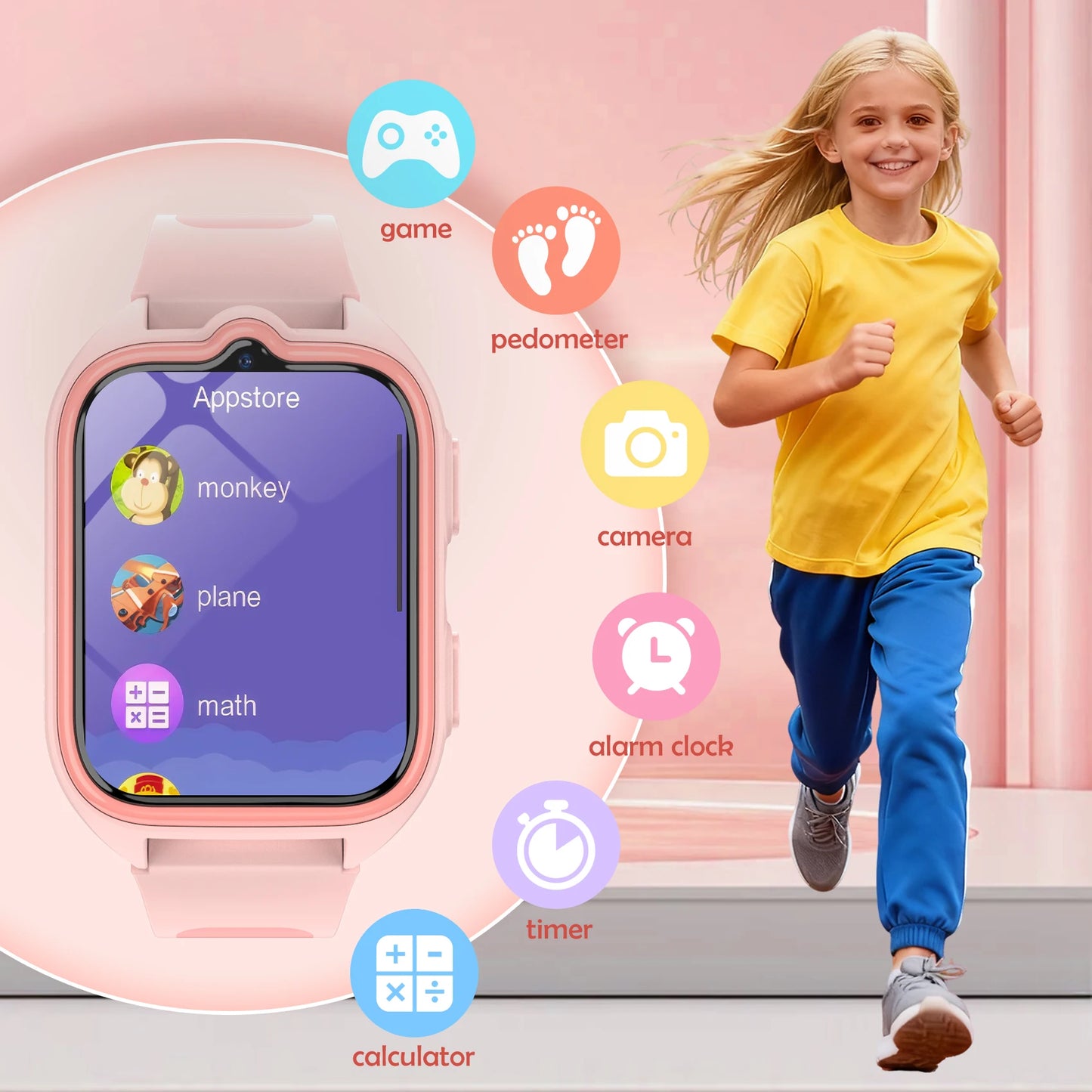 Blackview Z30 Kids Smart Watch Waterproof Video Monitor Tracker 4G Call SOS GPS Location Digital Watches for Chirdren's Gift