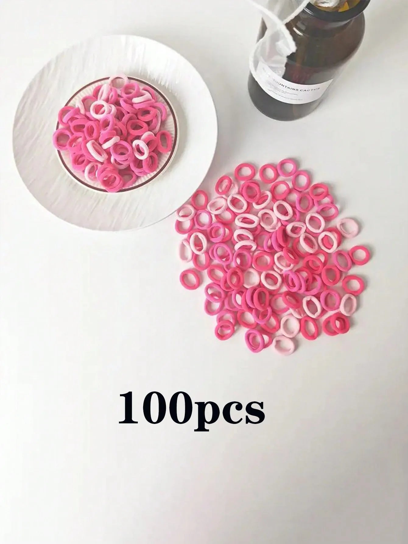 100Pcs Girls Elastic Hair Ties Colorful Nylon Small Hair Tie For Teen Ponytail Holder Scrunchie Teen Hair Accessories