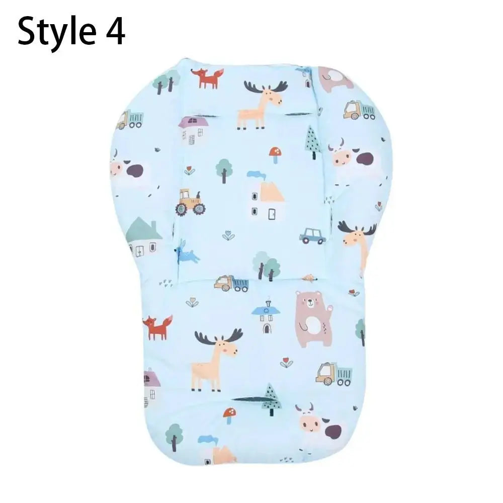 Baby Stroller Seat Cushion Pattern Stroller Accessories Cotton Seat Pad for All Seasons Carriages Pram Buggy Car General Mat
