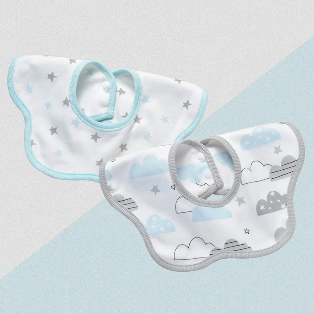 Insular 2pcs Baby Bibs 360 Degree Rotation Muslin Baby Kids Bandana Burp Cloth Soft Newborn Infant Saliva Towel Baby Stuff